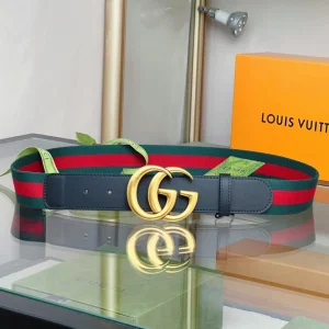 Gucci Double G Buckle Web Belt 40MM