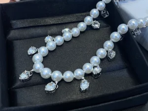 Miu Miu Pearl and Crystals Necklace