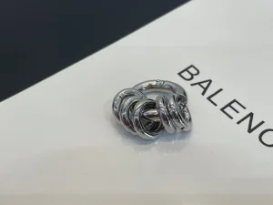 Balenciaga Force Skate Earrings Silver