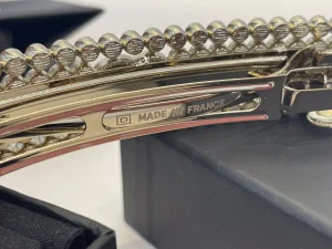 Chanel CC Diamond Hair Clip Black