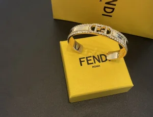 Fendi Olock Gold Bracelets Bangle