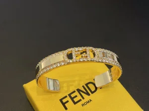 Fendi Olock Gold Bracelets Bangle