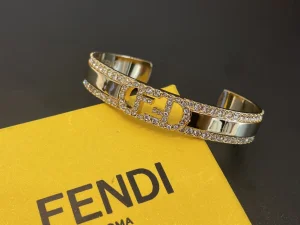 Fendi Olock Gold Bracelets Bangle