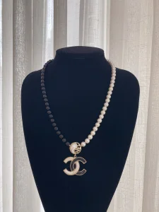 Chanel Black and White Pearls Necklaces