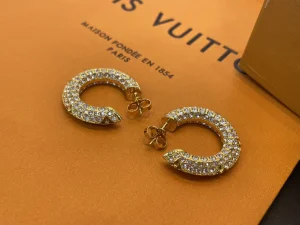 Louis Vuitton Crystal LV Crown Earrings