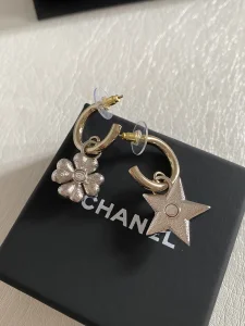 Chanel Crystal Star Flower Earrings