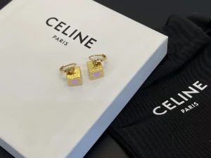 Celine Triomphe Cube Earrings