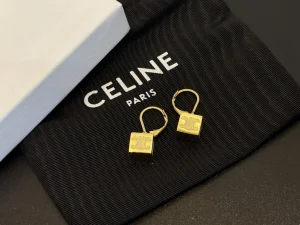 Celine Triomphe Cube Earrings