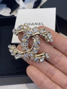 Chanel Crystal CC Diamonds Brooch