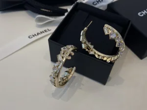 Chanel Crystal CC Diamonds Earrings