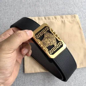 Versace Medusa Leather Belt Black 38MM