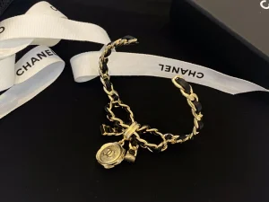 Chanel CC Bowknot Leather Bracelet