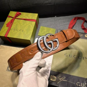 Gucci GG Marmont Leather Belt Brown 40MM