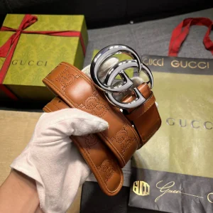 Gucci GG Marmont Leather Belt Brown 40MM