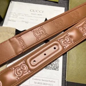 Gucci GG Marmont Leather Belt Brown 40MM