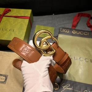 Gucci GG Marmont Leather Belt Brown 40MM