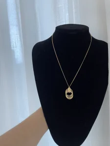 Fendi Olock Gold Pendant Necklaces