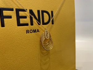 Fendi Olock Gold Pendant Necklaces