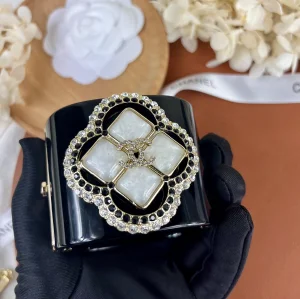 Chanel Crystal CC Bracelets Black