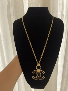 Chanel Clip on CC Logo Pendant Necklaces
