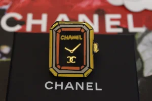 Chanel First Clock Brooch Yellow