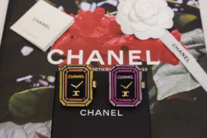 Chanel First Clock Brooch Yellow