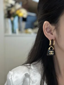 Chanel CC Logo Bag Charm Earrings
