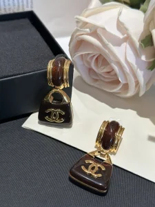 Chanel CC Logo Bag Charm Earrings