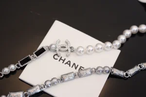 Chanel CC Pearls Choker Necklaces