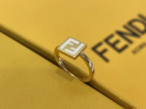 Fendi Forever FF White Gold Thin Rings