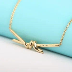 Tiffany Gold Knot Pendant Necklaces