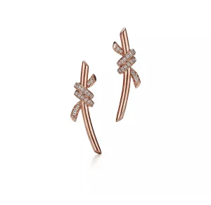 Tiffany Gold Knot Short Earrings