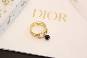 Dior Crystal CD Rings with Pearl