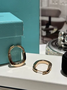 Tiffany Lock Rose Gold Earrings