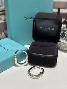 Tiffany Lock White Gold Earrings