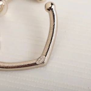 Chanel Crystal CC Heart Earrings