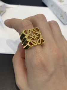 Loewe Anagram Gold Rings