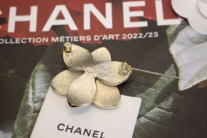 Chanel Crystal CC Flower Brooch