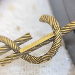 Saint Laurent Opyum YSL Brooch Gold