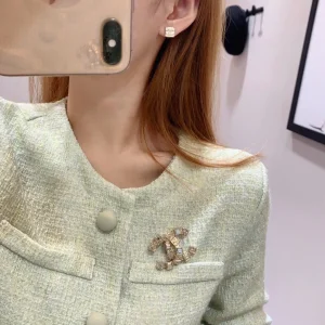 Chanel Gold Coco CC Logo Brooch