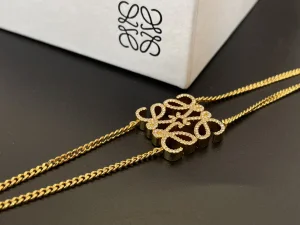 Loewe Crystal Anagram Chain Bracelets