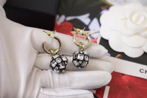 Chanel CC Dice Earrings