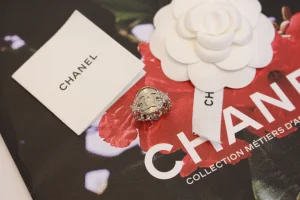Chanel Gold CC Round Star Rings