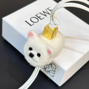 Loewe White Chow Chow Charm