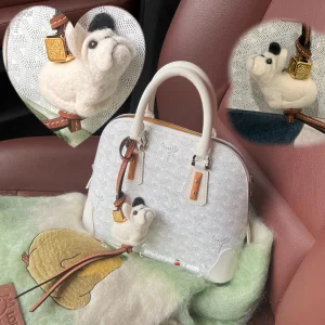 Loewe White Dog Charm