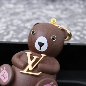 Louis Vuitton LV Teddy Bear Keyring and Bag Charm Brown
