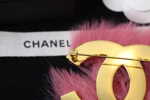 Chanel CC Fantasy Fur Hoop Brooch