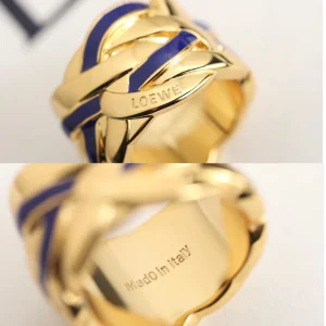 Loewe Nest Ring Gold Midnight Blue