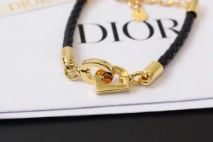 Dior CD Lock Bracelet Black Calfskin