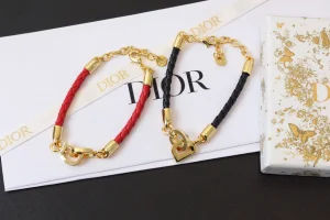 Dior CD Lock Bracelet Black Calfskin